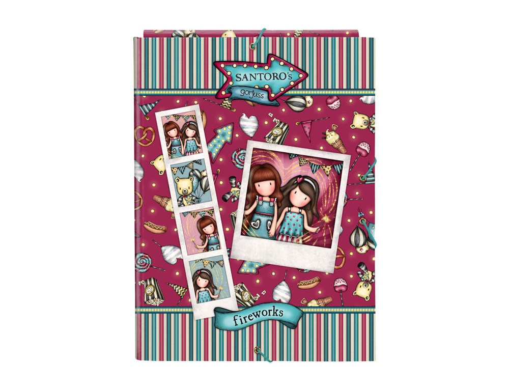 [230128] Carpeta carton folio gomas solapas safta gorjuss fairground 260x25x335 mm