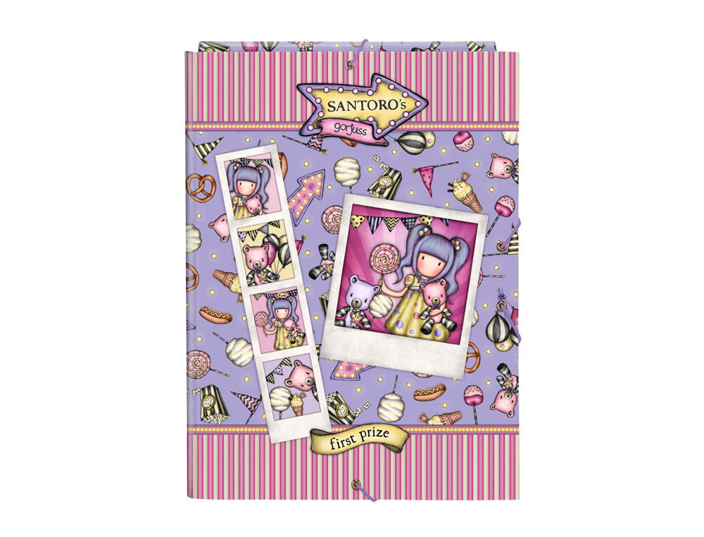 [230127] Carpeta carton folio gomas solapas safta gorjuss fairground 260x25x335 mm