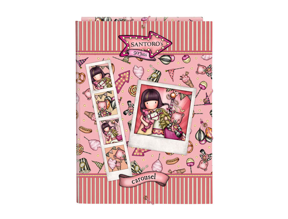 [230126] Carpeta carton folio gomas solapas safta gorjuss fairground 260x25x335 mm