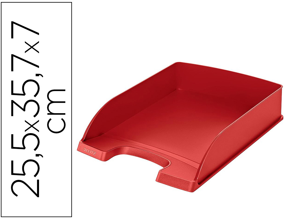 [169267] Bandeja sobremesa plastico leitz recycle rojo 255x357x70 mm