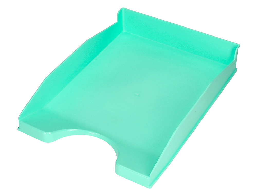 [169173] Bandeja sobremesa plastico q-connect verde menta opaco 240x70x340 mm