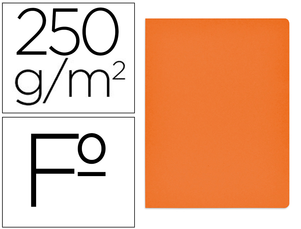 [155316] Subcarpeta cartulina gio simple intenso folio naranja 250g/m2