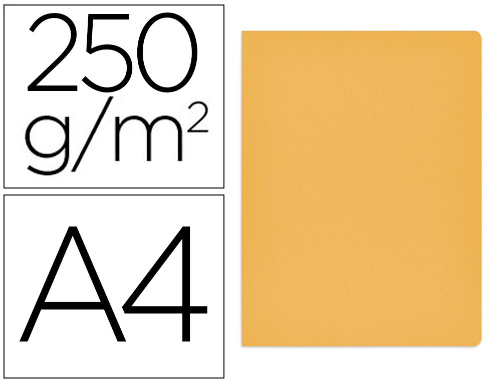 [155309] Subcarpeta cartulina gio simple intenso din a4 amarillo 250g/m2