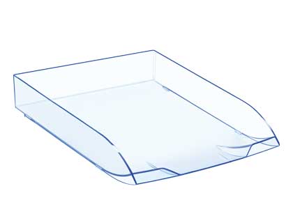 [57174] Bandeja sobremesa cep confort plastico transparente celeste 370x270x61 mm