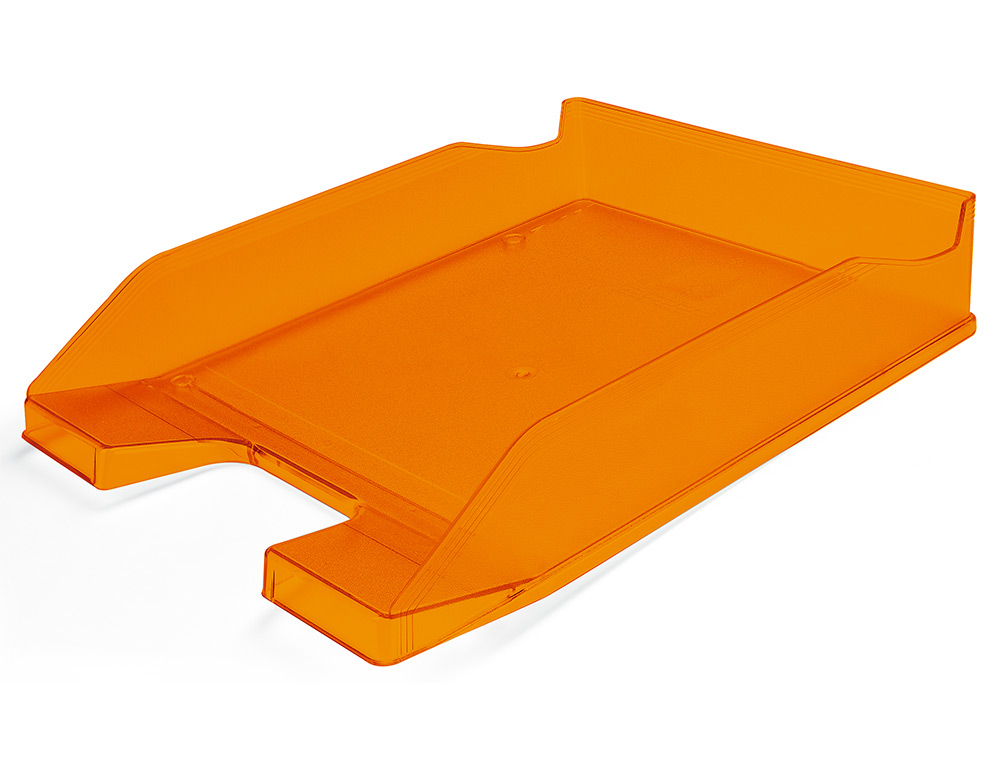 [36188] Bandeja sobremesa plastico q-connect naranja transparente 240x70x340 mm