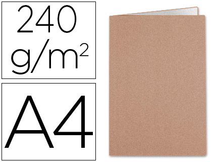 [26438] Subcarpeta liderpapel din a4 kraft interior blanco 240g/m2