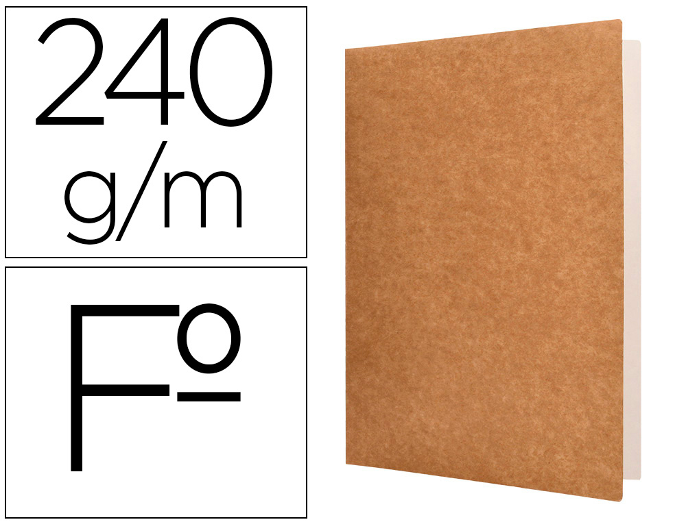 [23657] Subcarpeta liderpapel folio kraft interior blanco 240g/m2