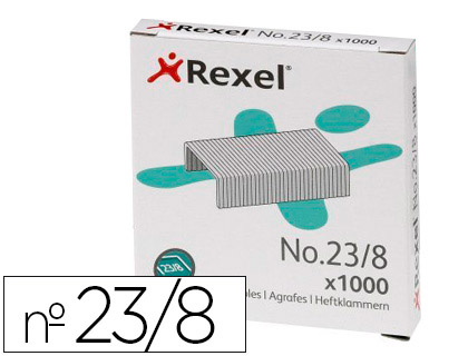 [300035] Grapas rexel 23/8 acero caja de 1000 unidades