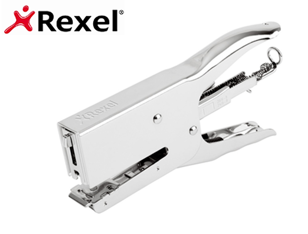 [166529] Grapadora rexel de tenaza office 56 metalica capacidad 40 hojas usa grapas 24/6-8 y 26/6-8 cromada