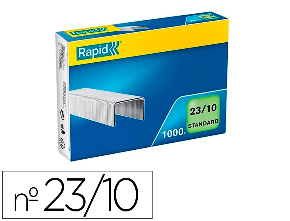 [166514] Grapas rapid 23/10 mm galvanizada caja de 1000 unidades