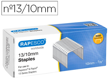 [155363] Grapas rapesco galvanizada 13/10 caja de 5000 unidades