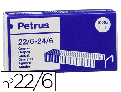 [153681] Grapas petrus nº 22/6 galvanizada caja de 1000 unidades