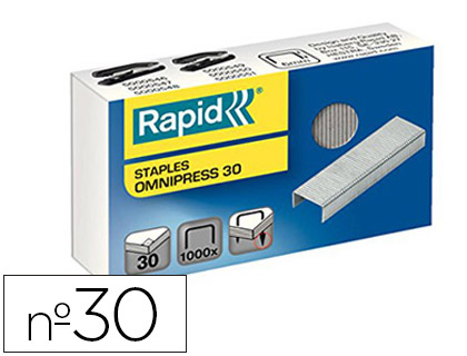 [79755] Grapas rapid omnipress 30 galvanizadas caja de 1000 unidades