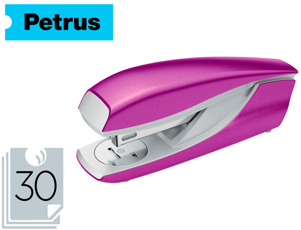 [63057] Grapadora petrus mod 635 petrus wow purpura metalizada capacidad 30 hojas