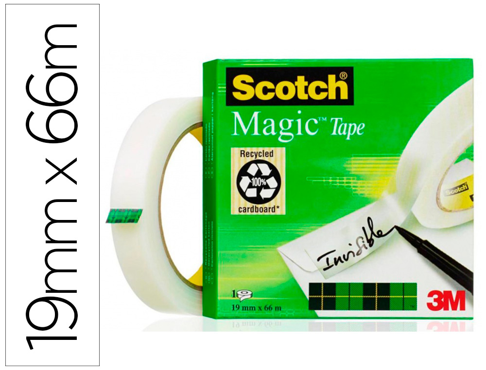 [29428] Cinta adhesiva scotch magic invisible 66 mt x 19 mm