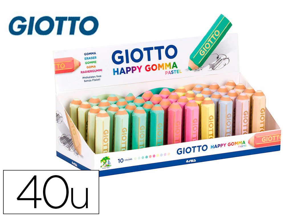 [162496] Goma de borrar giotto happy gomma pastel forma de lapiz