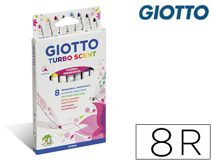 [79134] Rotulador giotto turbo scent fragancias florales caja de 8 unidades