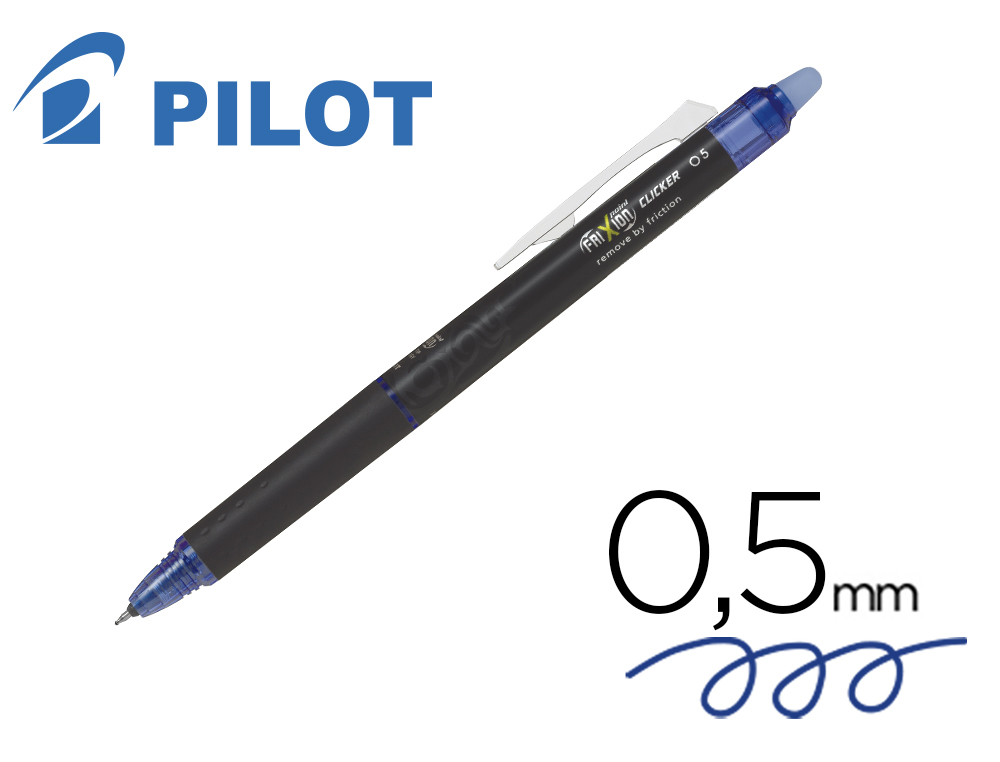 [171445] Boligrafo pilot frixion point clicker borrable 0,5 mm azul