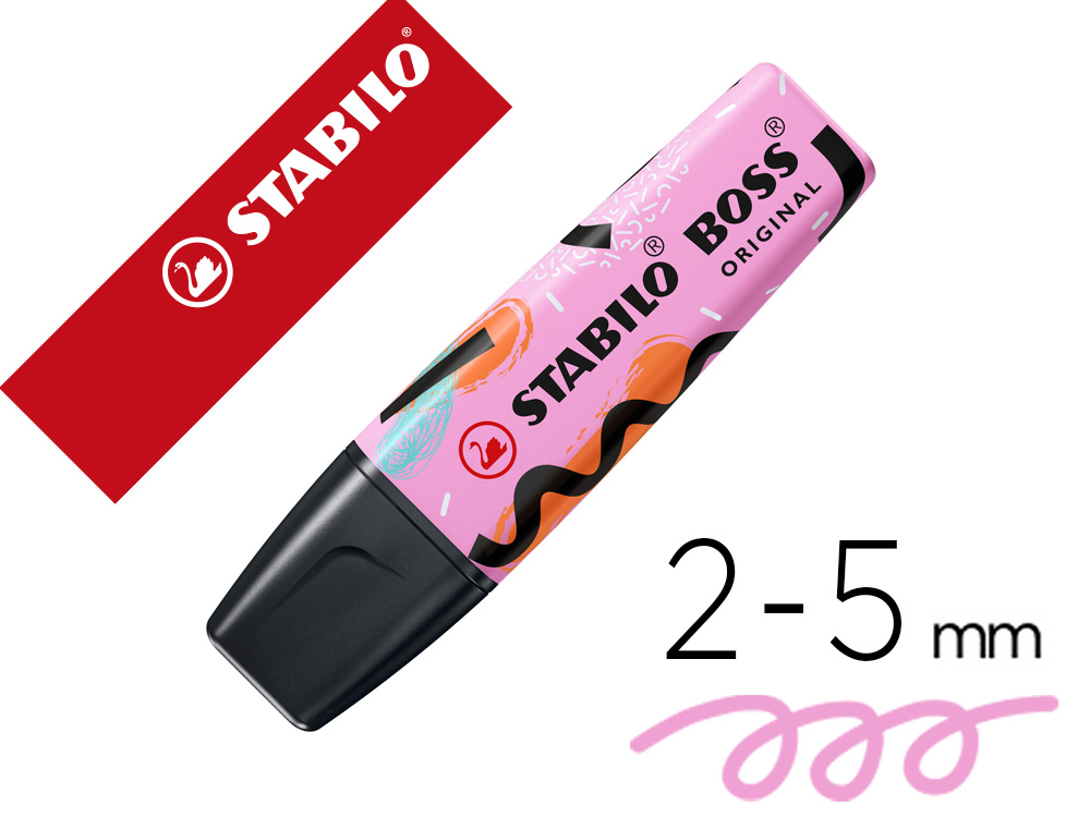 [167482] Rotulador stabilo boss fluorescente original pastel by ju schnee fucsia helado