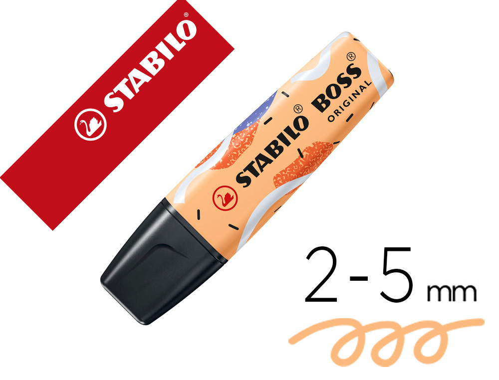 [167481] Rotulador stabilo boss fluorescente original pastel by ju schnee naranja palido