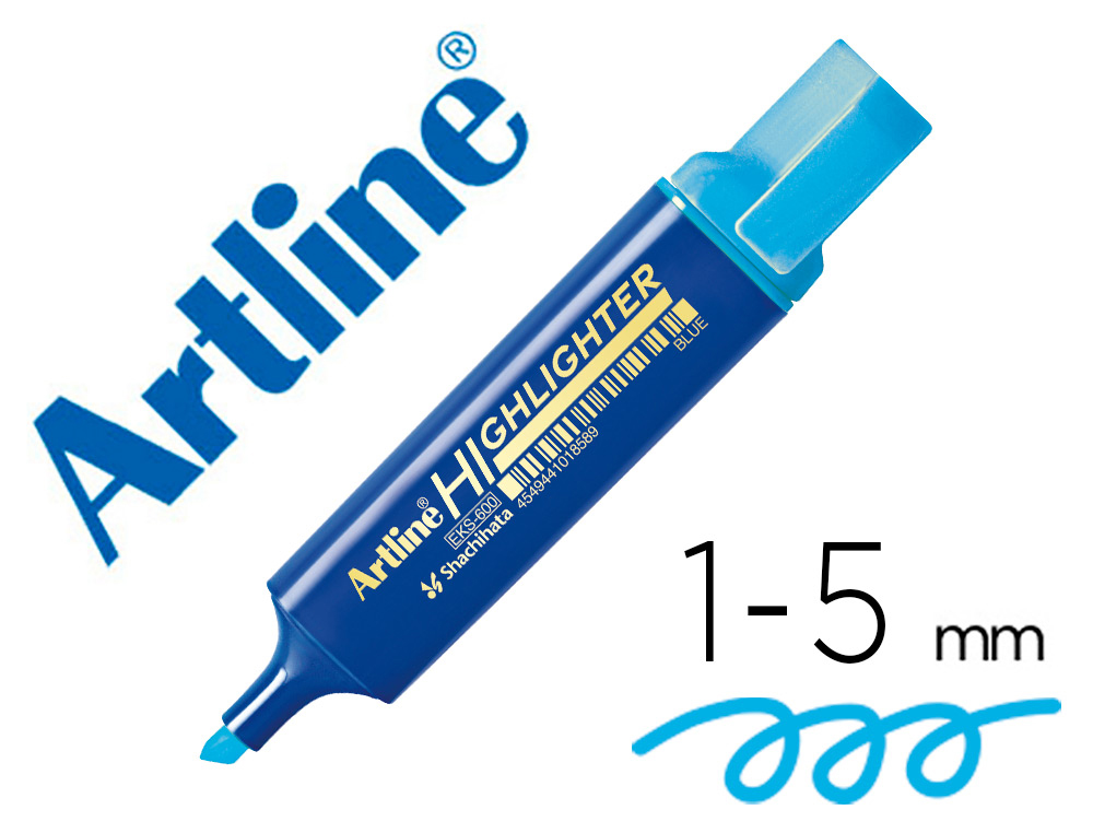 [166595] Rotulador artline fluorescente eks-600 azul punta biselada