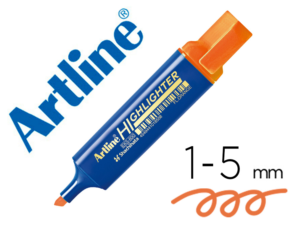 [166592] Rotulador artline fluorescente eks-600 naranja punta biselada