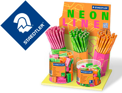 [79547] Lapices de grafito staedtler wopex neon ecologico expositor de 120 unidades