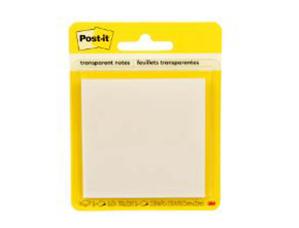 [170799] Bloc de notas adhesivas quita y pon post-it 600 transparente 73x73 mm con 36 hojas