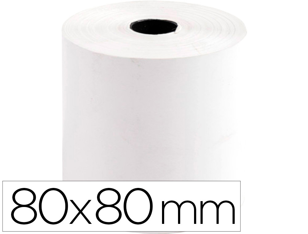 [168335] Rollo sumadora termico q-connect 80 mm ancho x 80 mm diametro sin bisfenol a papel de 70 g/m2