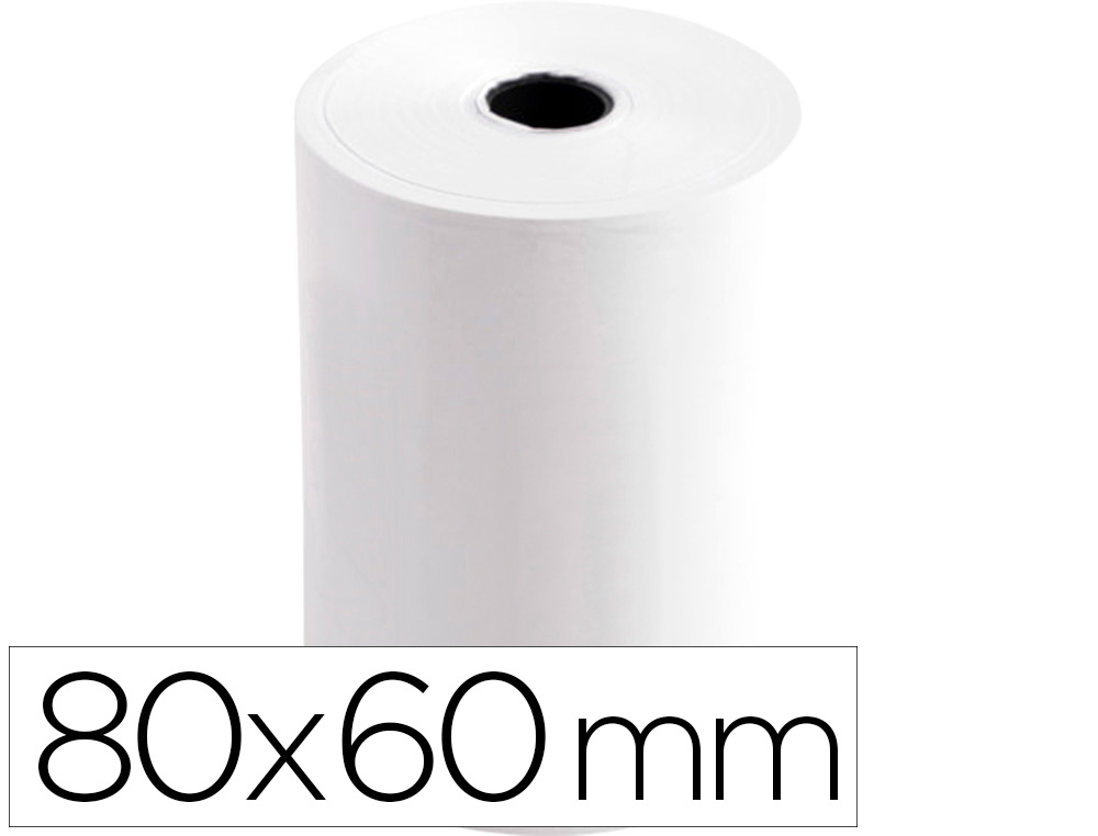 [168334] Rollo sumadora termico q-connect 80 mm ancho x 60 mm diametro sin bisfenol a papel de 70 g/m2