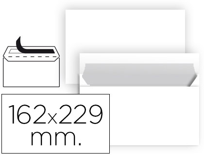 [58635] Sobre liderpapel n 11 blanco din c5 162x229 mm tira de silicona paquete de 25 unidades