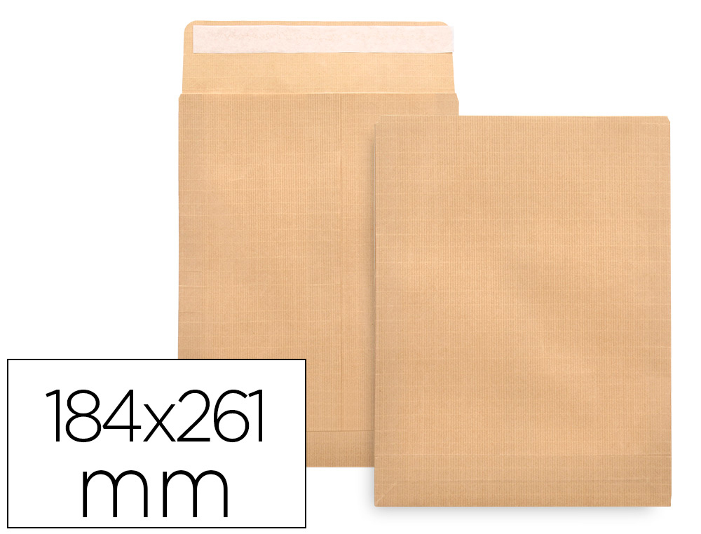 [31938] Sobre liderpapel bolsa n.6 kraft cuarto prolongado 184x261mm tira de silicona caja de 250 unidades