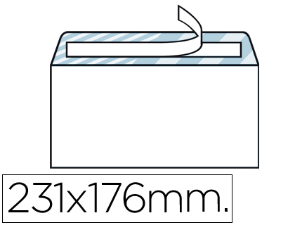 [31925] Sobre liderpapel n.12 blanco cuarto 176x231 mm tira de silicona caja de 500 unidades