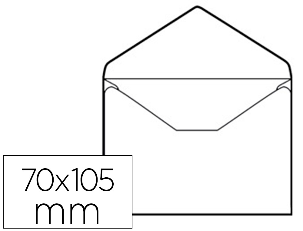 [31913] Sobre liderpapel n.0 blanco tarjeta de visita 70x105mm engomado caja de 100 unidades