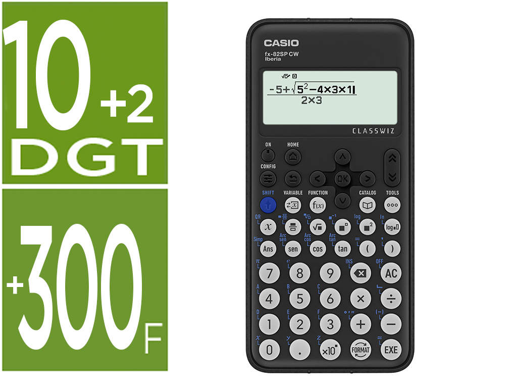 [77740] Calculadora casio fx-82sp cw iberia classwiz cientifica + 300 funciones 9 memorias con tapa