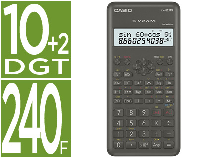 [39206] Calculadora casio fx-82msii cientifica 240 funciones pantalla de dos lineas