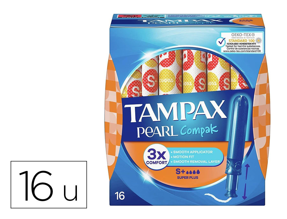 [169397] Tampon tampax pearl compak super plus caja de 16 unidades