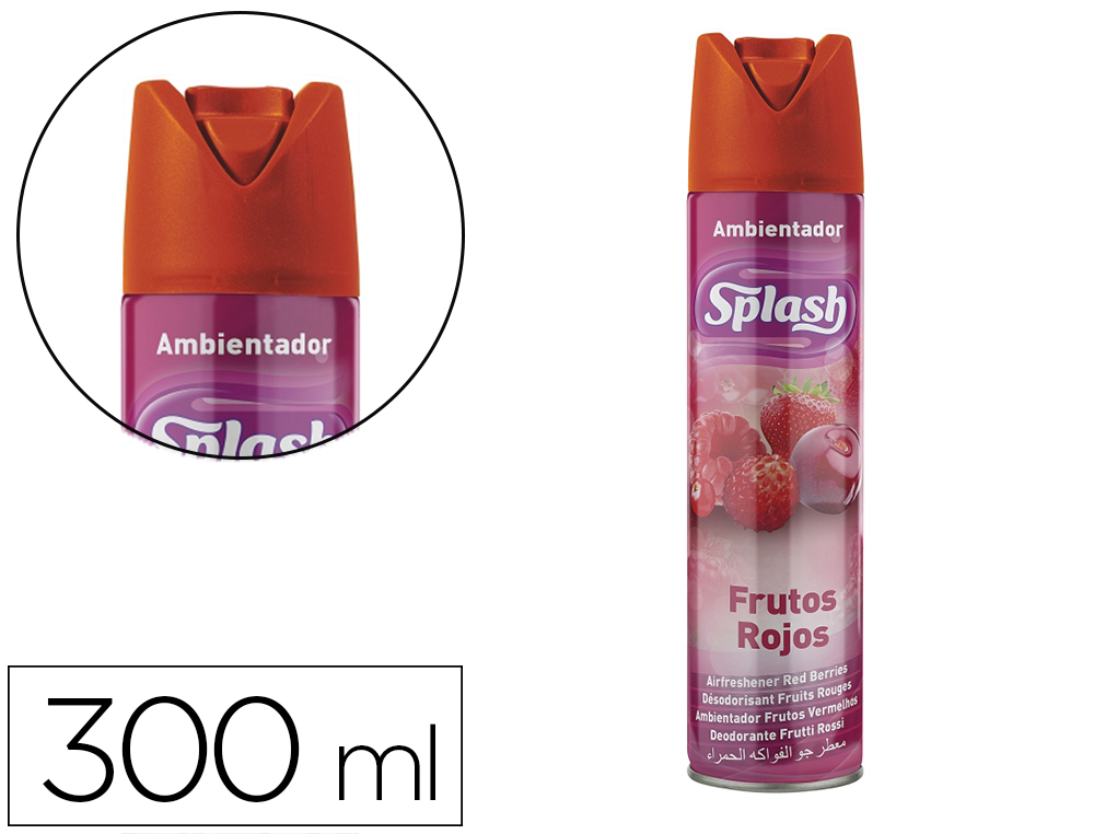 [169226] Ambientador spray splash aroma frutos rojos bote de 300 ml