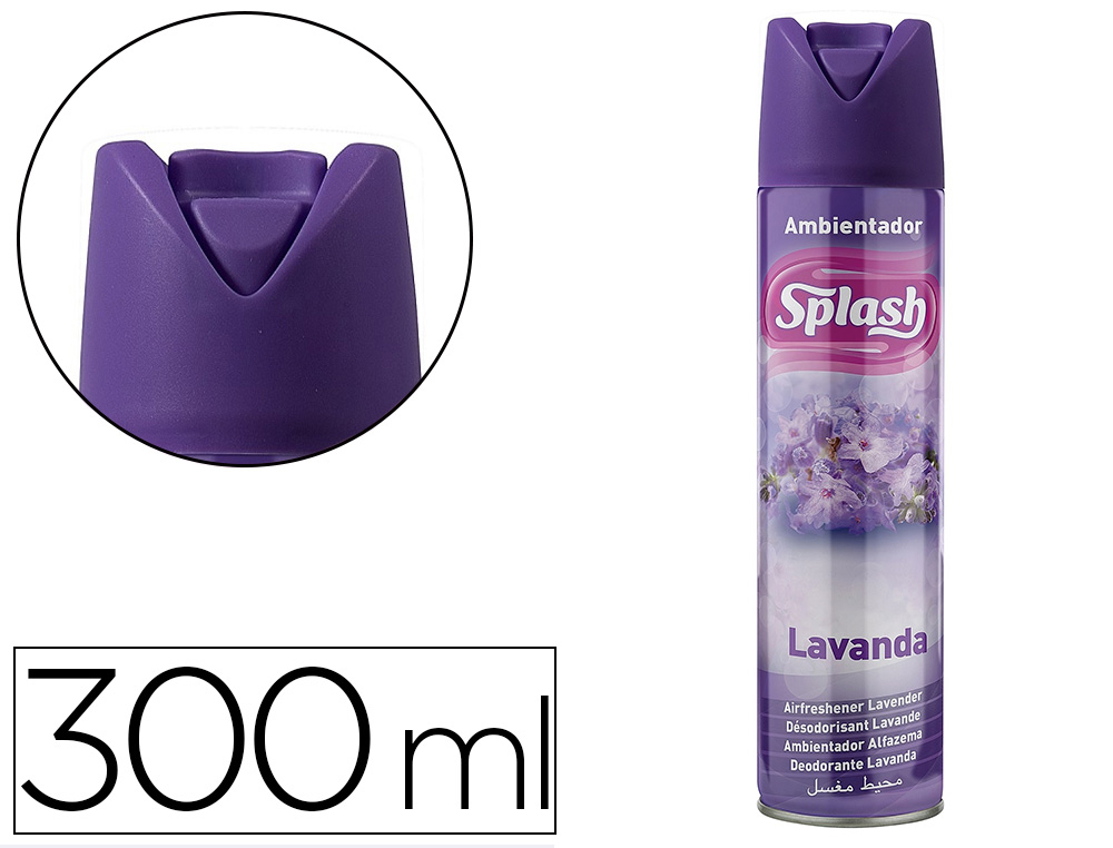 [169225] Ambientador spray splash aroma lavanda bote de 300 ml