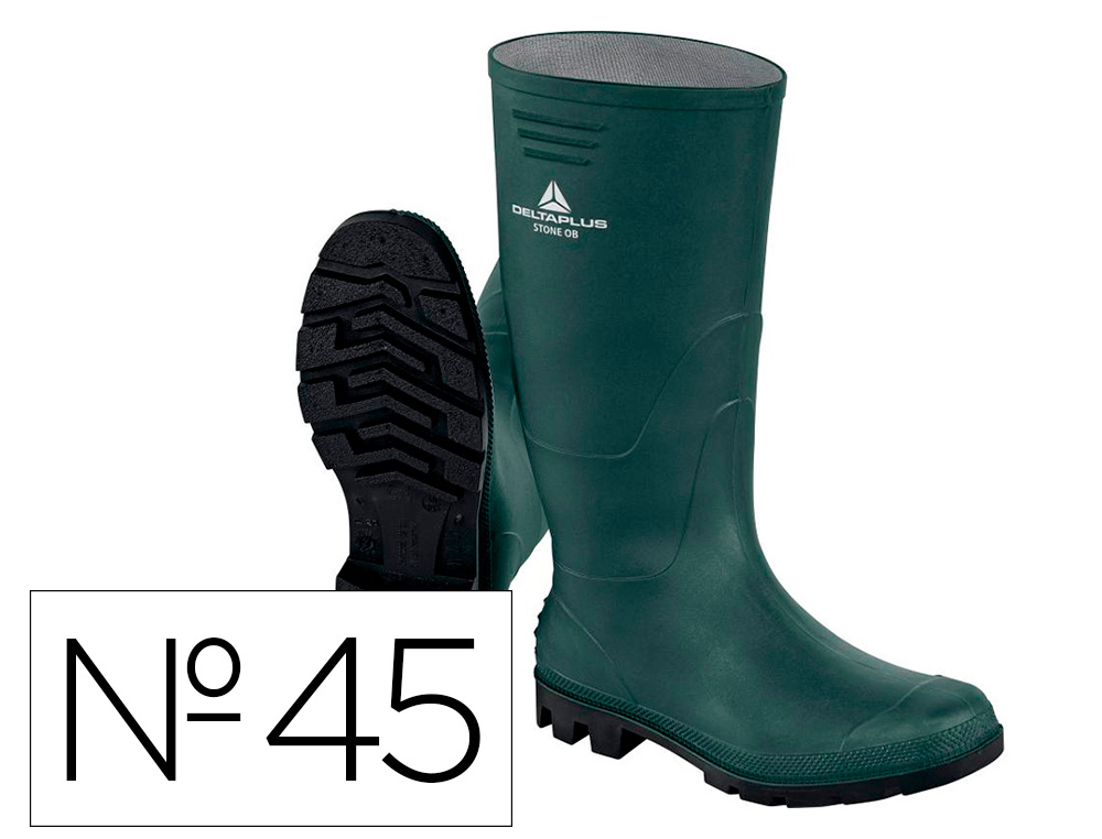 [166728] Botas deltaplus de seguridad stone pvc verde suela de tacos talla 45