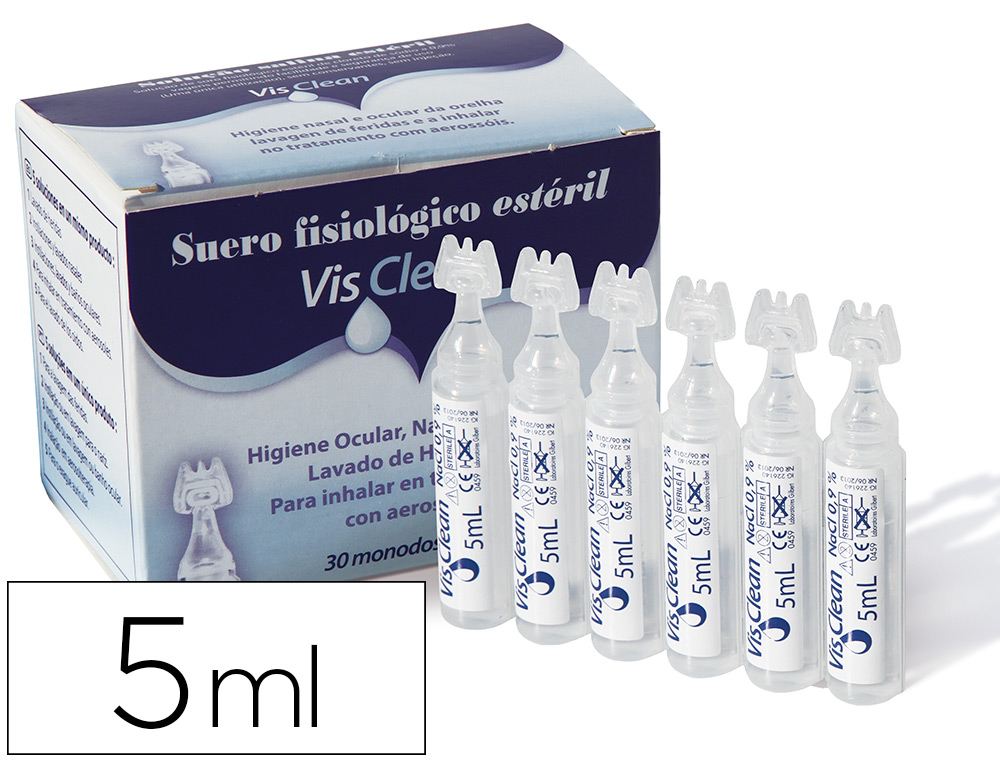 [160510] Suero fisiologico esteril visclean monodosis 5 ml caja de 30 unidades