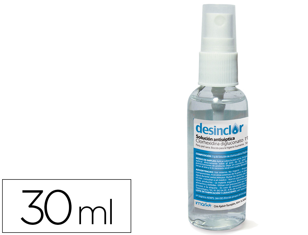 [160505] Solucion antiseptica clorhexidina desinclor bote pulverizador de 30 ml