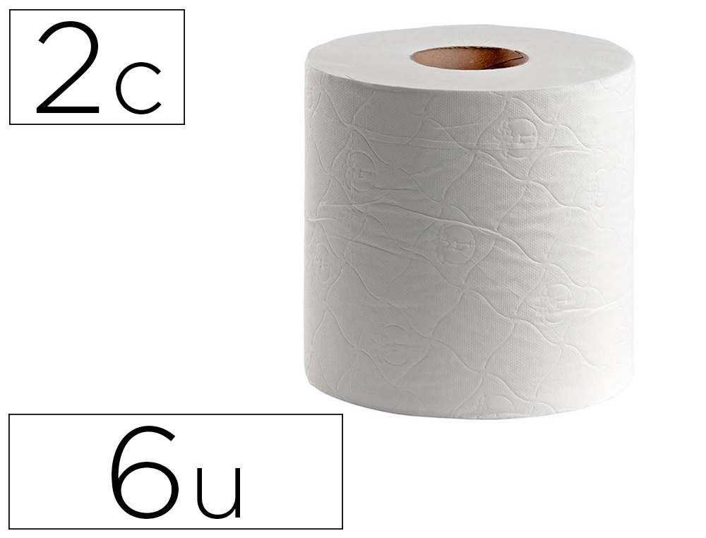 [159988] Papel secamanos dahi 2 capas celulosa gofrada 195 mm x 145 mt paquete de 6 rollos