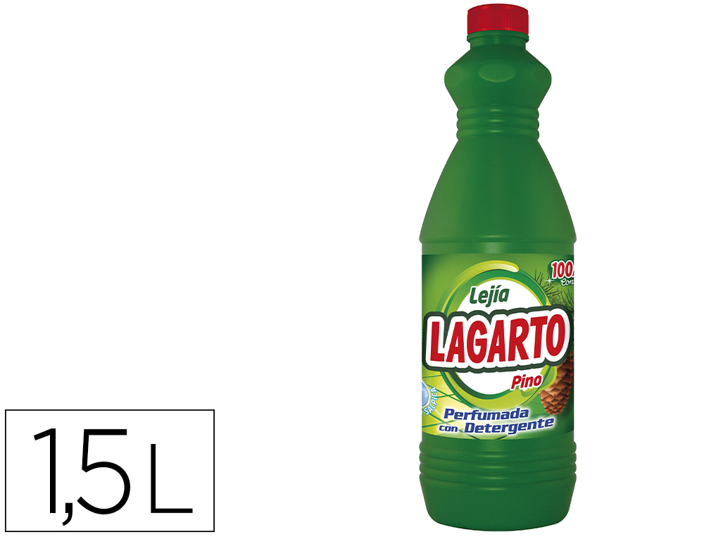 [79965] Lejia con detergente lagarto pino botella de 1,5 l