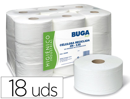 [76247] Papel higienico industrial gofrado buga reciclado 2 capas 130 m