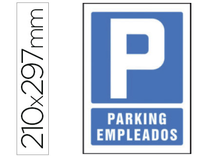 [76063] Pictograma syssa señal de parking empleados en pvc 210x297 mm