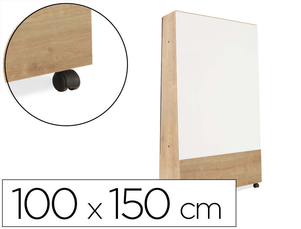 [169536] Pizarra blanca rocada skinwhiteboard pro serie naturas con tripode doble cara melamina 100x150 cm