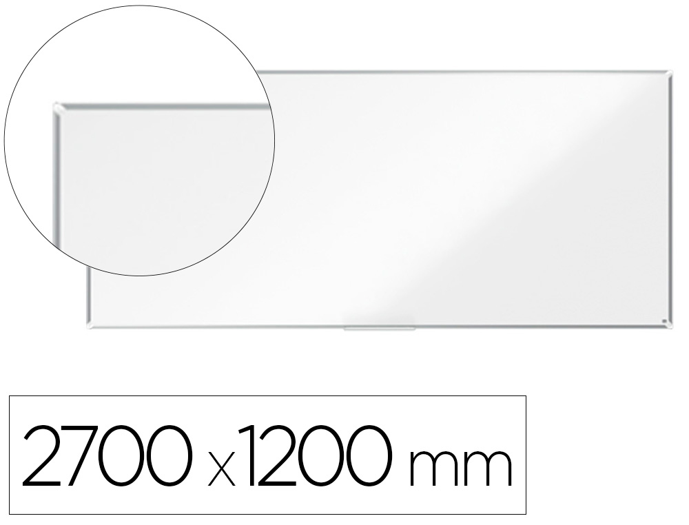 [163237] Pizarra blanca nobo premium plus acero lacado magnetica 2700x1200 mm