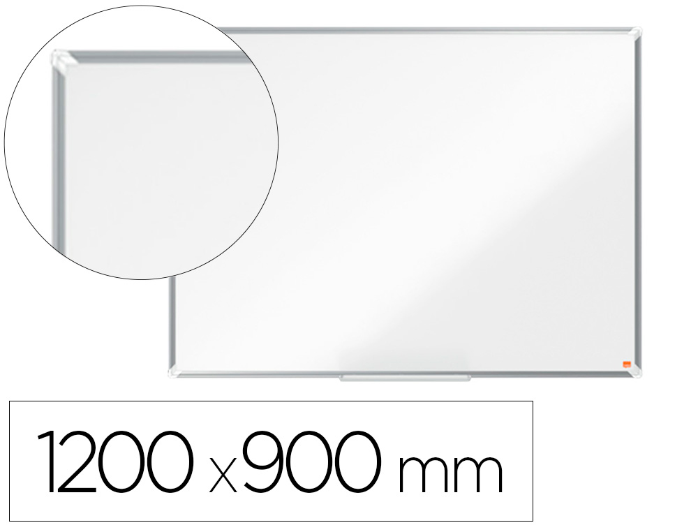 [163229] Pizarra blanca nobo premium plus acero lacado magnetica 1200x900 mm