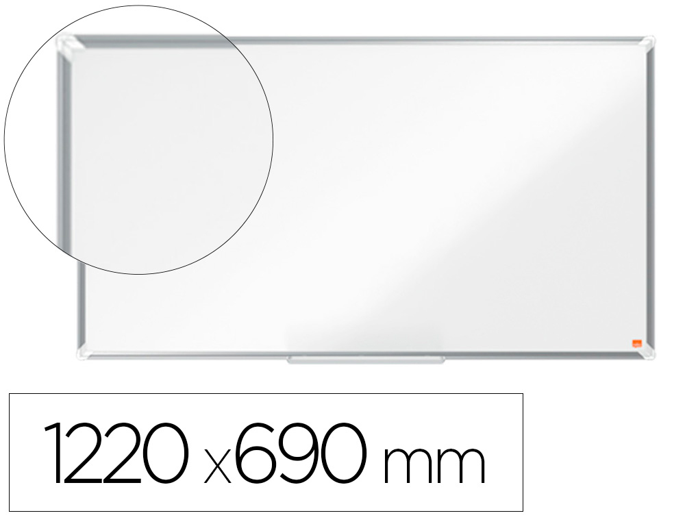 [163224] Pizarra blanca nobo premium plus acero lacado formato panoramico 55/' magnetica 1220x690 mm